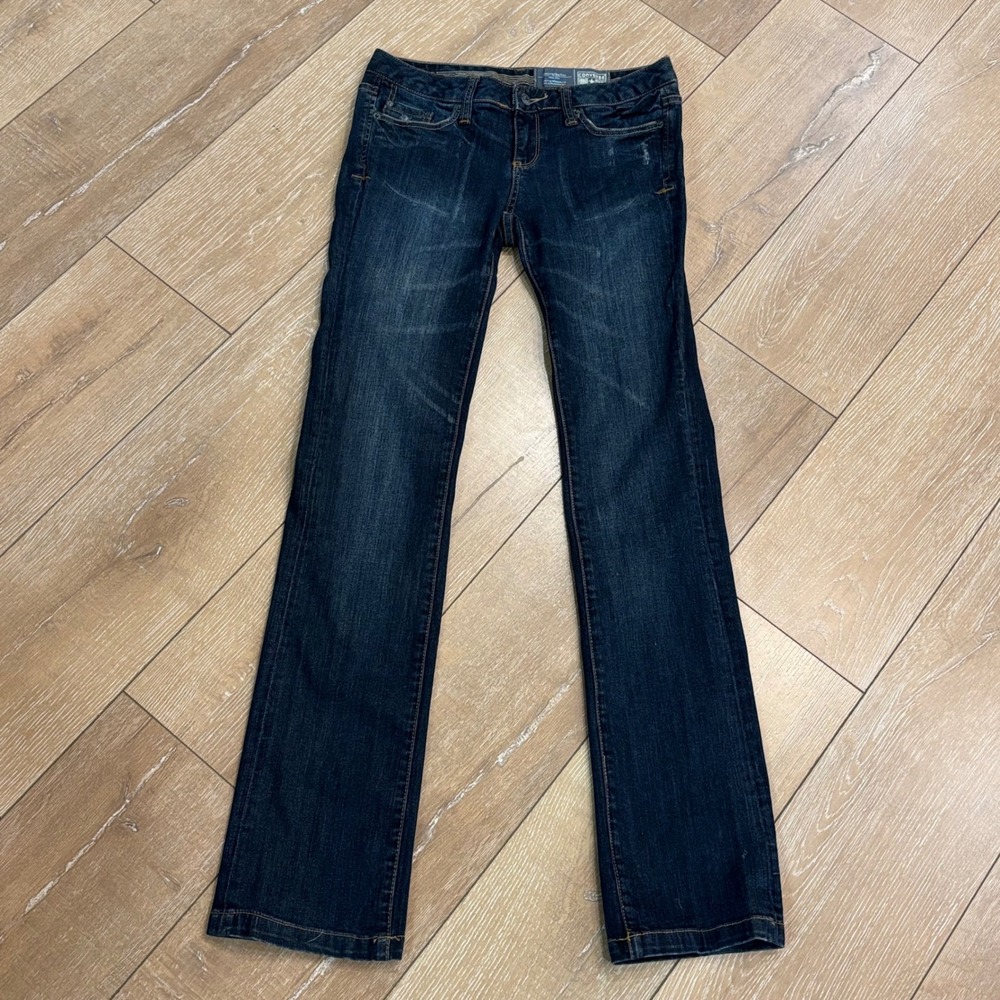 Converse One Star Jeans Womens 2 x 32" Dark Wash Low Rise Straight Leg Denim